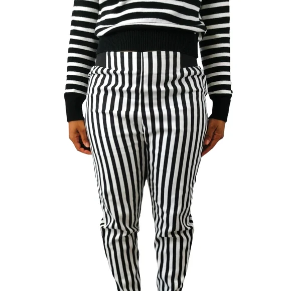 By Junkfood Black & White Strip Pants - Picture 6 of 11